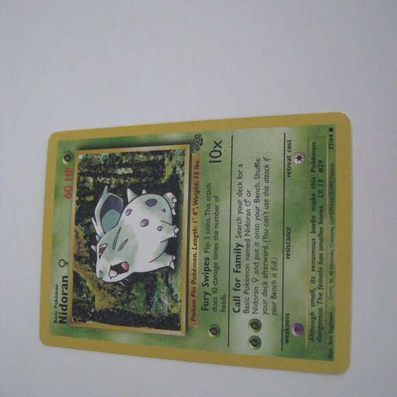 Nidoran 55/102 & Nidoran 57/64 Pokemon Cards Vintage - Picture 7 of 16